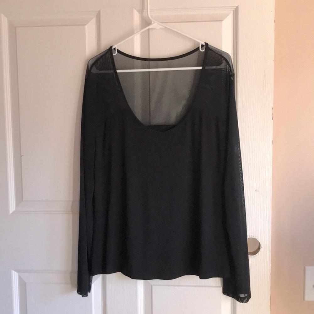 SHEIN Black Mesh Top